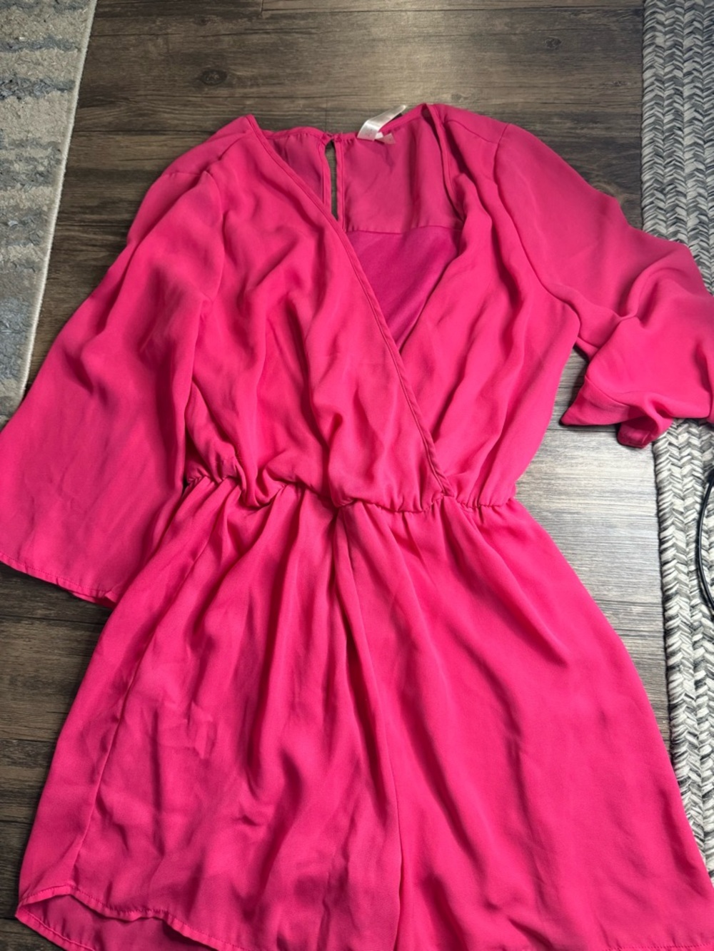 Pink Owl Hot Pink Wrap Romper